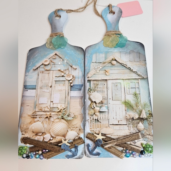 Beautiful Beach Getaway Wooden Charcuterie Boards. Set of 2. - Picture 10 of 16
